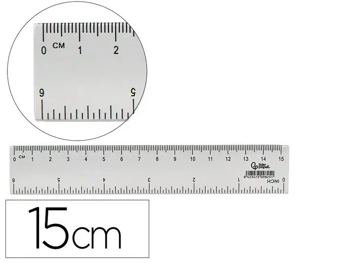 Liderpapel Regla Transparente Plástico 15 cm Medidas Exactas Liderpapel Regla Transparente Plástico 15 cm Medidas Exactas