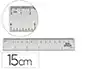 Liderpapel Regla Transparente Plástico 15 cm Medidas Exactas