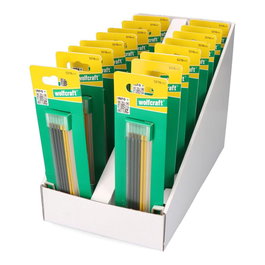 Wolfcraft 5215000 Juego de Recambio para Marcador de Agujeros Profundos, 6 Minas (4 Grises, 2 Amarillas), Ø2.8mm x 120mm