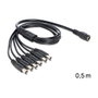 DeLOCK 83289 Cable divisor DC 5,5 x 2,1 mm 1 hembra a 6 machos