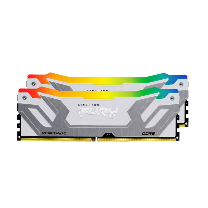 Kingston FURY Renegade RGB 48 GB (2 x 24 GB) DDR5 8400 MT/s CL40 CUDIMM Blanco/Plata Kingston FURY Renegade RGB 48 GB (2 x 24 GB) DDR5 8400 MT/s CL40 CUDIMM Blanco/Plata