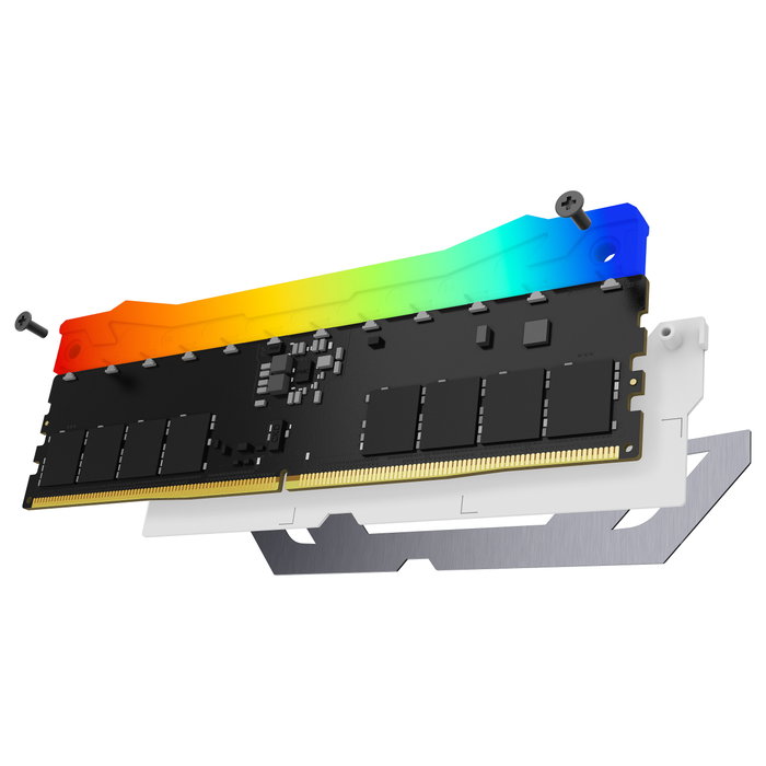 Kingston FURY Renegade RGB 48 GB (2 x 24 GB) DDR5 8400 MT/s CL40 CUDIMM Blanco/Plata Kingston FURY Renegade RGB 48 GB (2 x 24 GB) DDR5 8400 MT/s CL40 CUDIMM Blanco/Plata