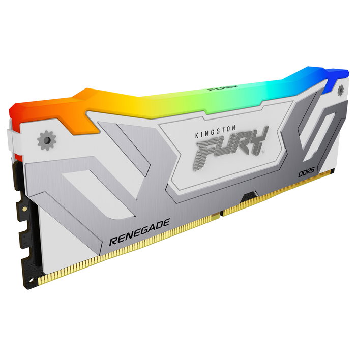 Kingston FURY Renegade RGB 48 GB (2 x 24 GB) DDR5 8400 MT/s CL40 CUDIMM Blanco/Plata Kingston FURY Renegade RGB 48 GB (2 x 24 GB) DDR5 8400 MT/s CL40 CUDIMM Blanco/Plata