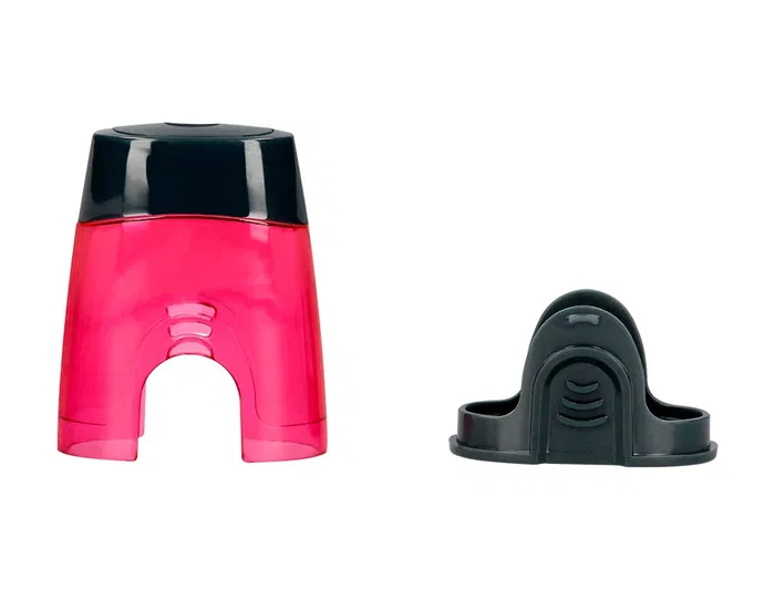 Liderpapel Sacapuntas de Plástico de 1 Uso con Depósito y Protector Metálico, Colores Surtidos