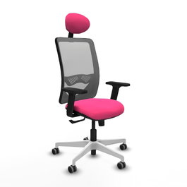 PIQUERAS Y CRESPO Silla de oficina Zulema Rosa y Gris