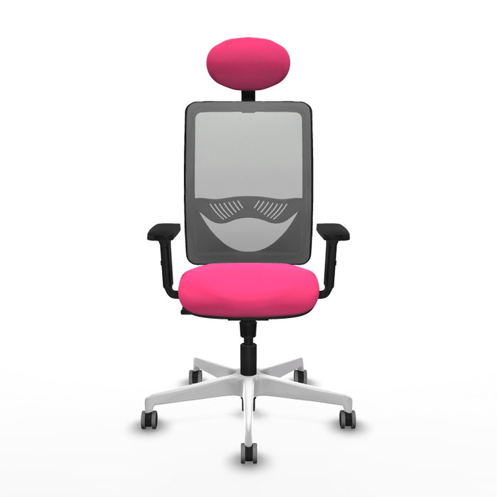 PIQUERAS Y CRESPO Silla de oficina Zulema Rosa y Gris