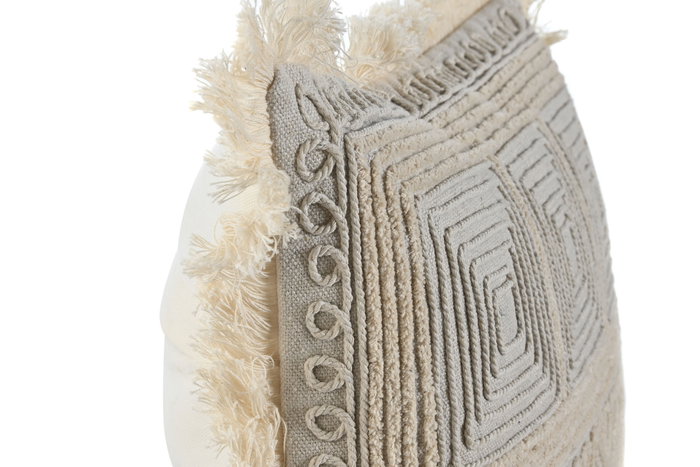 DKD Home Decor Cojín de Algodón 45x45 cm con Bordado a Mano