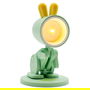 Realpower LED-Tier Taschenlampe Grenn rabbit mit Sockel, RealPower Linterna de Animal Conejo Verde con Soporte, Linterna de Mesa LED Decorativa