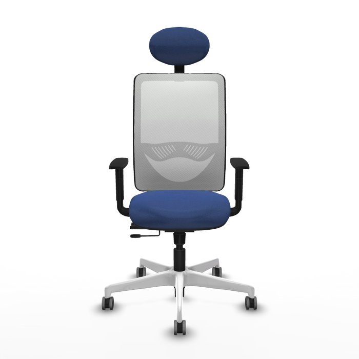 PIQUERAS Y CRESPO Silla de oficina Zulema con mecanismo Sincro/Traslack, Azul marino y Blanco PIQUERAS Y CRESPO Silla de oficina Zulema con mecanismo Sincro/Traslack, Azul marino y Blanco