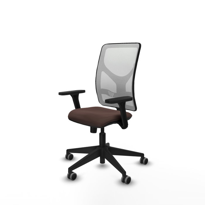 PIQUERAS Y CRESPO Silla de oficina Motilla con mecanismo Sincro, Marrón oscuro y Blanco PIQUERAS Y CRESPO Silla de oficina Motilla con mecanismo Sincro, Marrón oscuro y Blanco