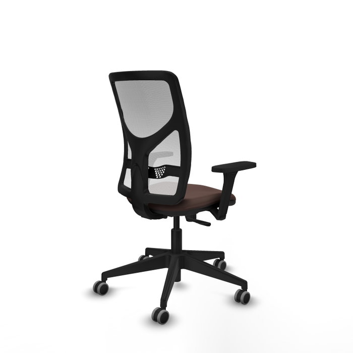 PIQUERAS Y CRESPO Silla de oficina Motilla con mecanismo Sincro, Marrón oscuro y Blanco PIQUERAS Y CRESPO Silla de oficina Motilla con mecanismo Sincro, Marrón oscuro y Blanco