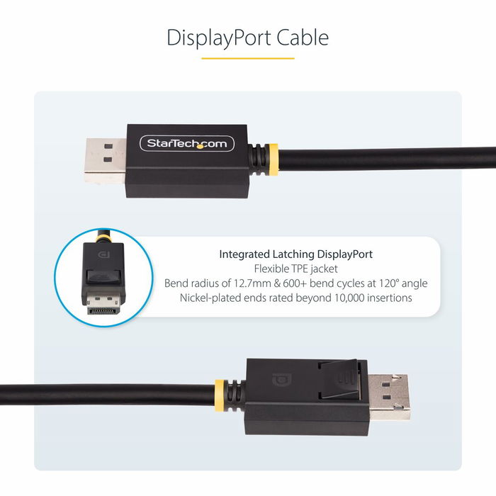 Cable USB Startech DP21-3M-DP40-CABLE Negro 3 m