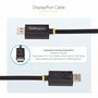 Cable USB Startech DP21-3M-DP40-CABLE Negro 3 m