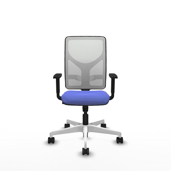 PIQUERAS Y CRESPO Silla de oficina Motilla con mecanismo Sincro, Azul claro y Blanco