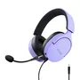 Trust Auriculares Gaming GXT 489 Fayzo con Sonido 7.1, Micrófono Desmontable, Iluminación RGB, Color Negro/Púrpura, Conexión 3.5 mm