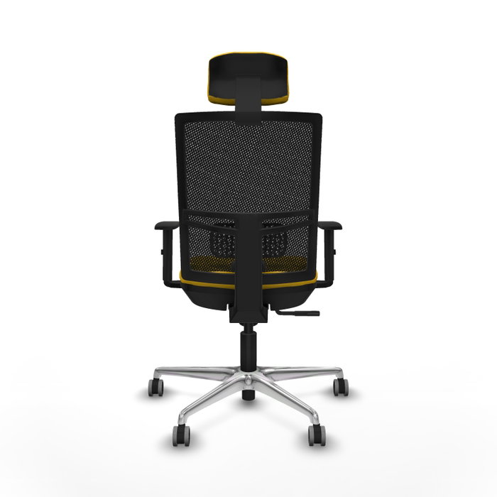 PIQUERAS Y CRESPO Silla de oficina Yunquera con mecanismo Sincro, Amarillo y Negro