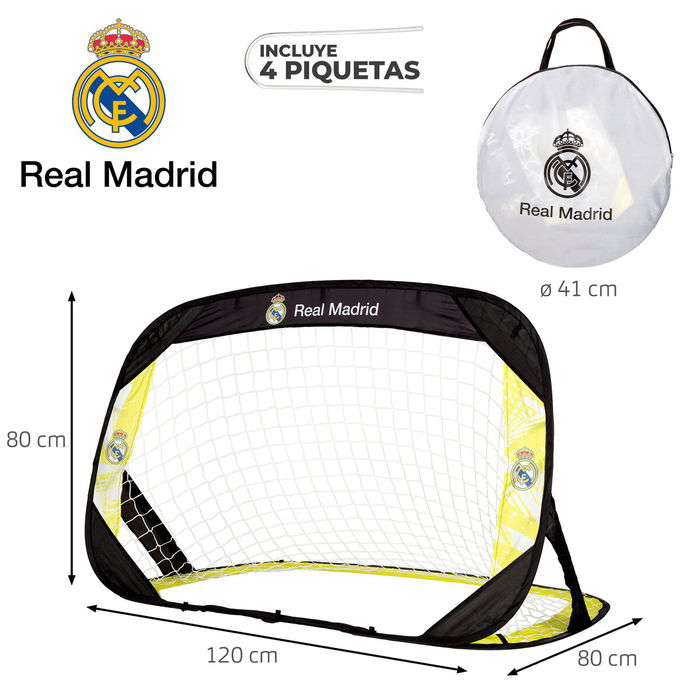 Portería de Fútbol Real Madrid C.F. 120 x 80 x 80 cm