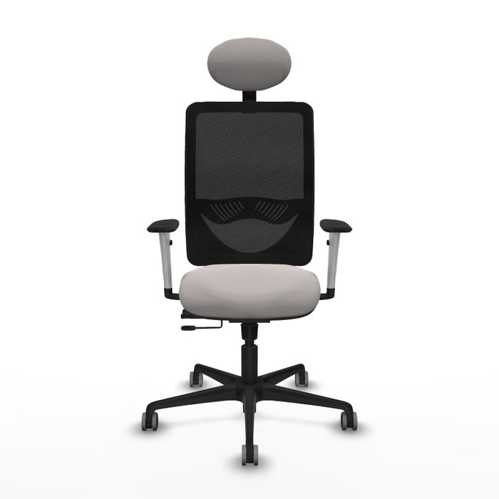 PIQUERAS Y CRESPO Silla de oficina Zulema con mecanismo Sincro/Traslack Blanco y Negro