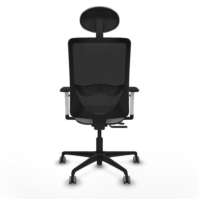 PIQUERAS Y CRESPO Silla de oficina Zulema con mecanismo Sincro/Traslack Blanco y Negro