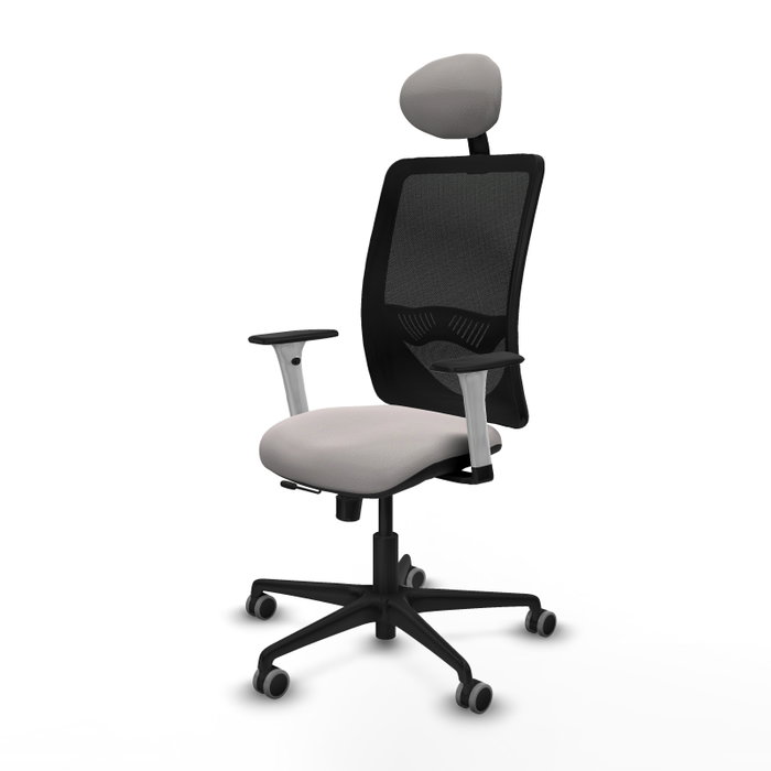 PIQUERAS Y CRESPO Silla de oficina Zulema con mecanismo Sincro/Traslack Blanco y Negro