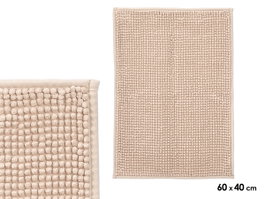 Berilo Alfombra de Baño Beige 40 x 60 cm, Poliéster Reciclado 800 GSM (Set de 12)