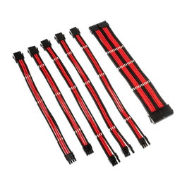 Kolink Core Adept Braided Cable Extension Kit - Negro/Rojo