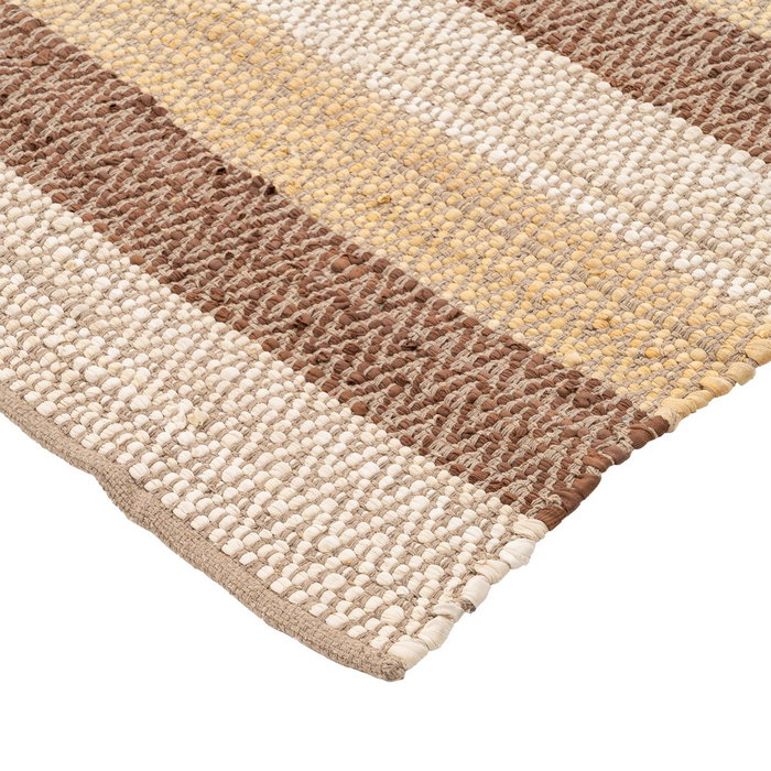 Alfombra Rayas Natural Algodón 160 X 230 cm
