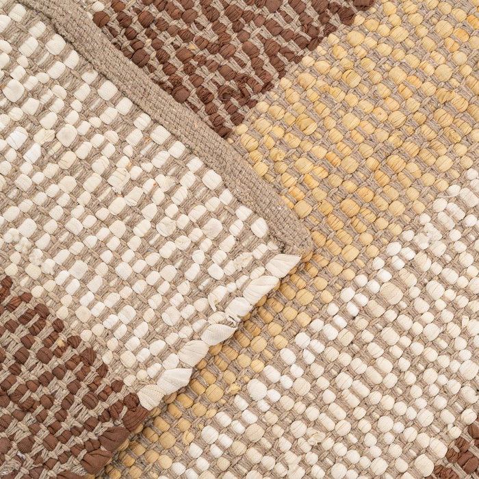 Alfombra Rayas Natural Algodón 160 X 230 cm