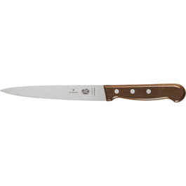 Victorinox Cuchillo de Filetear Wood de 18 cm con Mango de Madera de Arce de Color Plata/Marrón