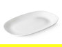 Vivalto Bandeja Opal Ovalada Blanca de Vidrio 23.5 x 16.5 x 1.5 cm (Set de 24)