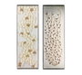 DKD Home Decor Cuadro Abstracto Estilo Escandi Blanco Natural Acrílico Papel Maché 120 x 40 x 5 cm (2 Unidades)