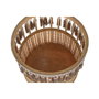 DKD Home Decor Set de 2 Maceteros de Bambú y Metal Natural Marrón 32x32x68 cm