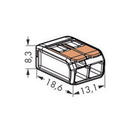 WAGO 221-412-100 Conector de Empalme Compacto Serie 221 para Cables de 4mm (100 Piezas)