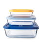 Ibili Set 3 Fiambreras Cuadrados 610 ml, 1170 ml y 1940 ml