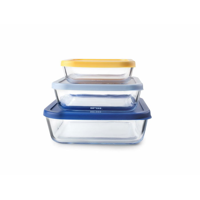 Ibili Set de 3 fiambreras cuadrados Ibili Set de 3 fiambreras cuadrados