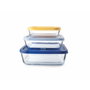 Ibili Set de 3 fiambreras cuadrados