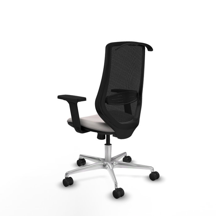 PIQUERAS Y CRESPO Silla de oficina Mardos con mecanismo Sincro, Blanco/Negro