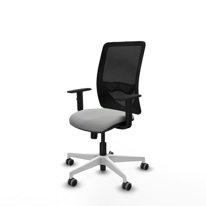 PIQUERAS Y CRESPO Silla de oficina Zulema Gris claro y Negro con mecanismo Sincro PIQUERAS Y CRESPO Silla de oficina Zulema Gris claro y Negro con mecanismo Sincro