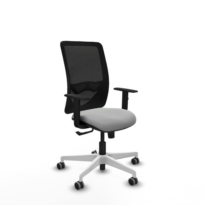 PIQUERAS Y CRESPO Silla de oficina Zulema Gris claro y Negro con mecanismo Sincro PIQUERAS Y CRESPO Silla de oficina Zulema Gris claro y Negro con mecanismo Sincro