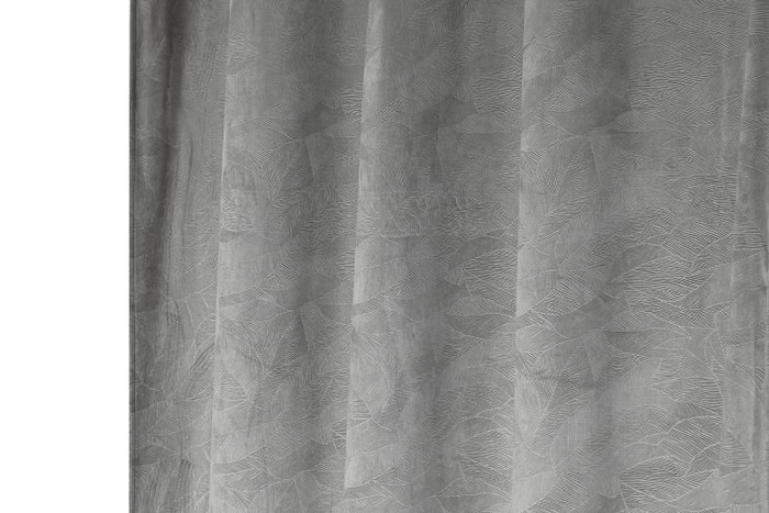 DKD Home Decor Cortina de Poliéster 140x260 con 8 Anillas Gris Claro DKD Home Decor Cortina de Poliéster 140x260 con 8 Anillas Gris Claro