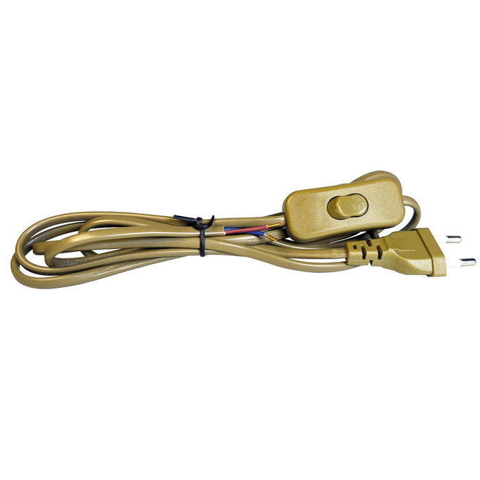 GSC Evolution Cable de conexión plano con interruptor 2x0.75mm 1,5M Dorado GSC Evolution Cable de conexión plano con interruptor 2x0.75mm 1,5M Dorado