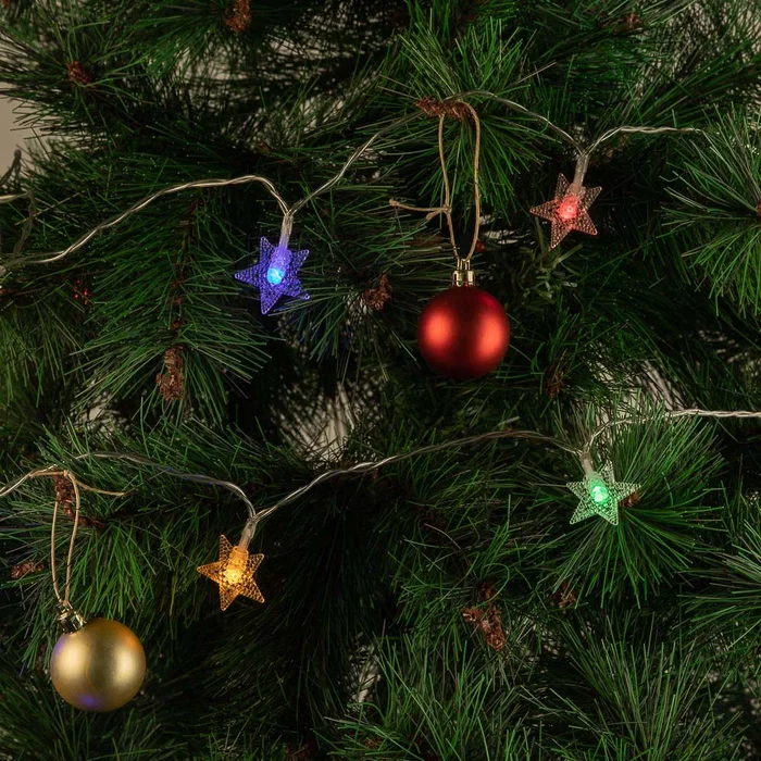 HO Guirnalda LED Interior 3M HO-XMAS-017-IP20-3M-RGB, Decoración Navideña con Luces RGB, Funciona con Pilas