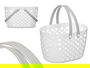 Kipit Cesto Ovalado Blanco con Asas Gris 33x19x20 cm (Set de 24)