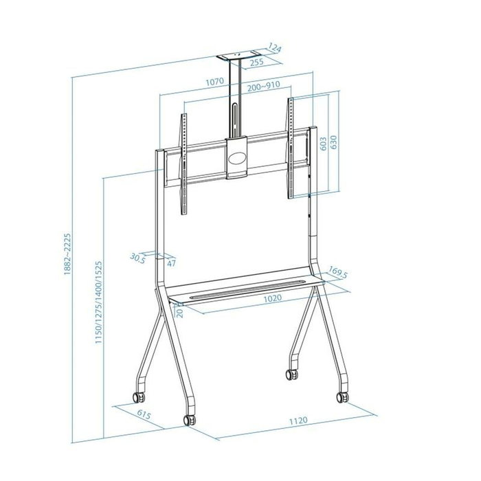Tooq iStar Soporte de Suelo con Ruedas para Pantallas 55-100 Pulgadas, Negro Tooq iStar Soporte de Suelo con Ruedas para Pantallas 55-100 Pulgadas, Negro
