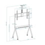 Tooq iStar Soporte de Suelo con Ruedas para Pantallas 55-100 Pulgadas, Negro