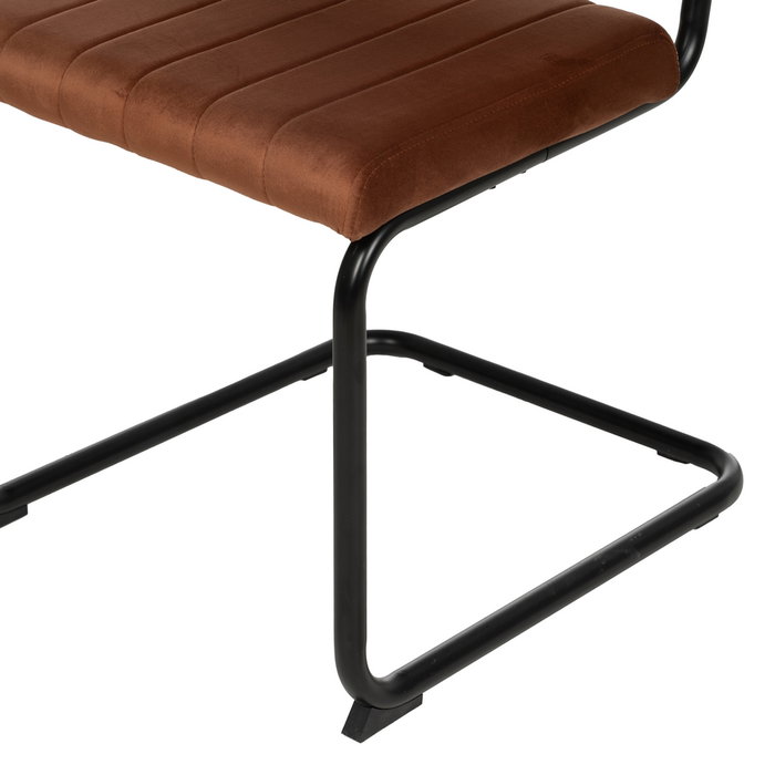 Silla Terracota Tejido-Metal Contract 48 X 56 X 82 cm (Set de 2)