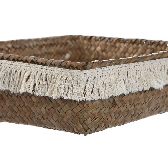 DKD Home Decor Set de 4 Cestas de Fibra Colección FLECOS Decapé Natural
