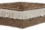 DKD Home Decor Cesta Boho Fibra Natural Blanco 26 x 10 x 26 cm Set de 4