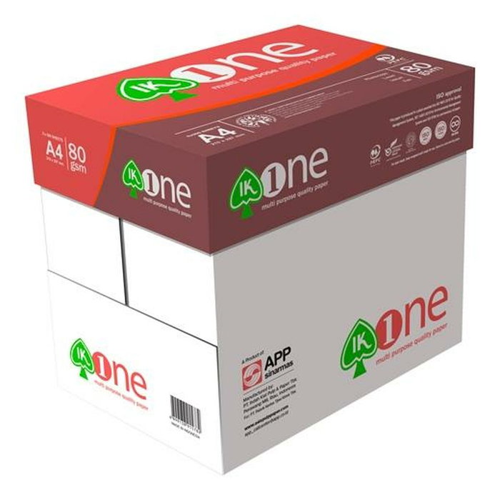 IK ONE Papel A4 80g Blanco (5 Paquetes)