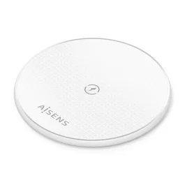 AISENS Cargador Inalámbrico USB-C 15W para Móvil Compatible con iPhone Android, Blanco